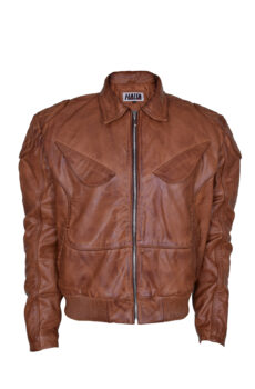 Waxed leather jacket